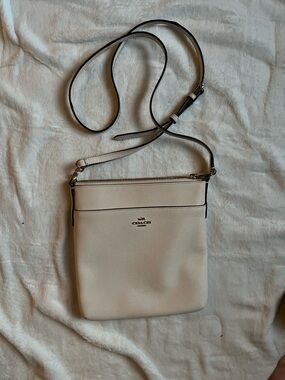Coach Pebble Leather Crossbody Bag in Cream